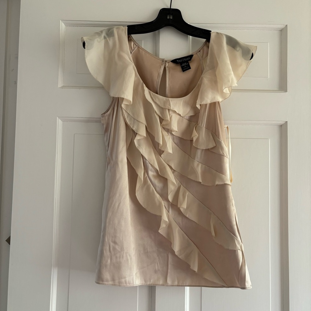 WHBM silky flutter blouse